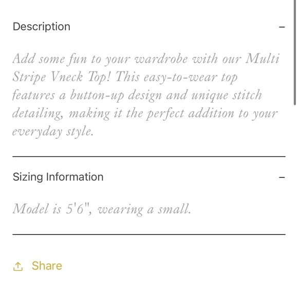 Karlie Multicolor Striped Top NWOT - Picture 11 of 11